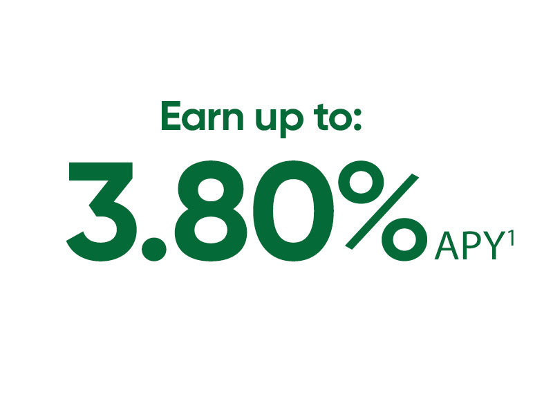 Earn up to 3.80% APY