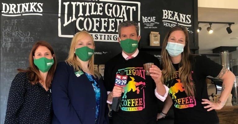 Little Goat Coffee Roasting Company staff with WSFS Associates.