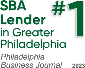 #1 SBA Lender in Greater Philadelphia. Philadelphia Business Journal, 2023. Award logo.